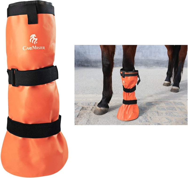 CareMaster Hoof Soaking Boot for Horse Hoof Wrapped EVA Padded Soaker Bag Equine Soaking Boot Easy Use for Hooves Care Icing Bucket Soaker Sack with 2 Elastic Bands - Image 1